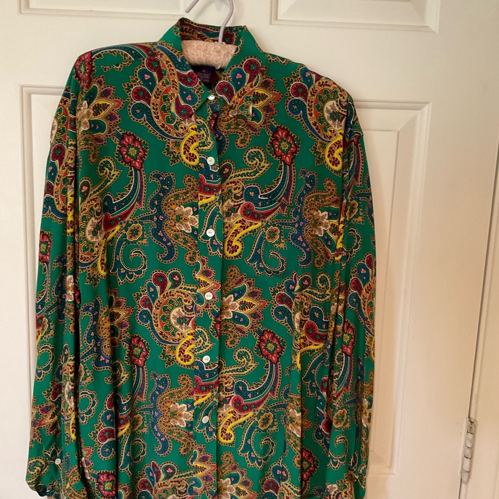 Ralph Lauren Multicolor Paisley Silk Shirt